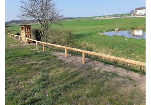 Zaun aus Rundhölzer